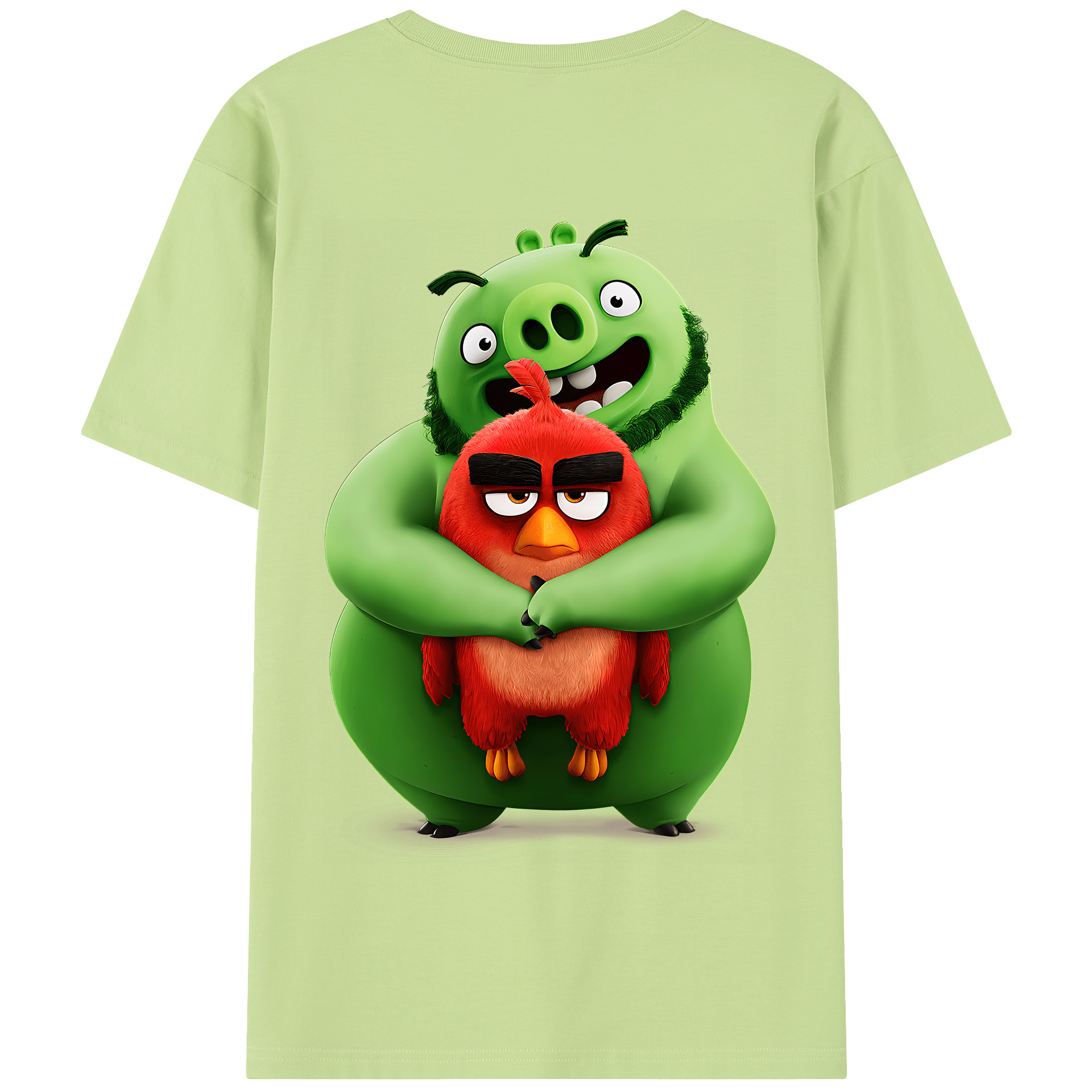 （画像用） Angry Birds アングリーバード 綿100％半袖Tシャツ（背面プリント）